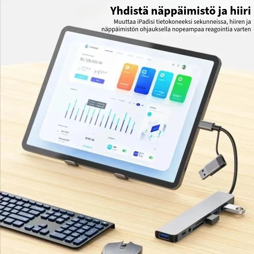 8-in-2 USB-hubi