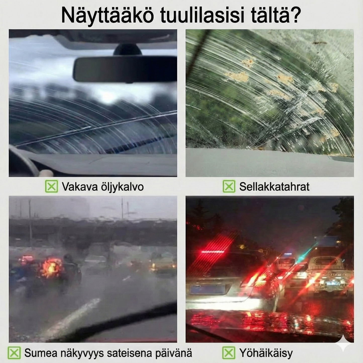 Tehokas vihreä kangas: Poistaa öljykalvon