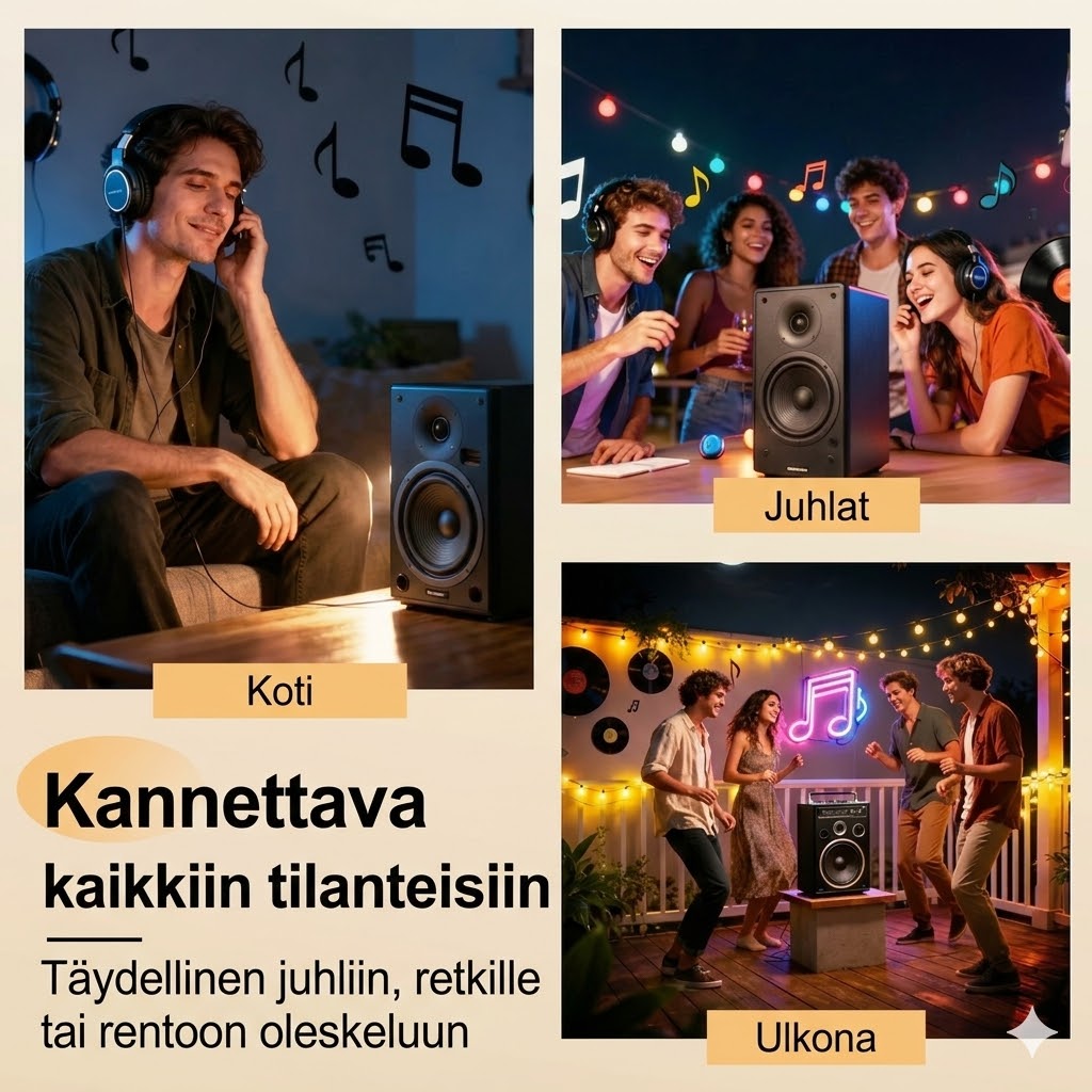 Bluetooth-minikaiutin bassolla