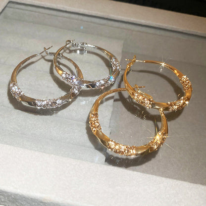 Zirkonia Elegance -ympyräkorvakorut