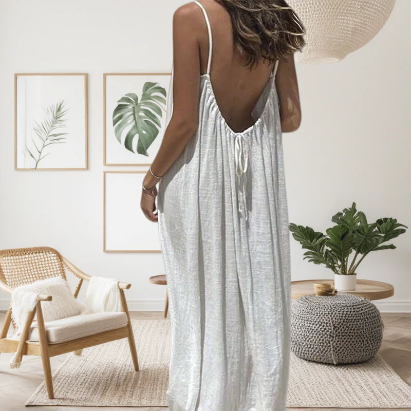 Selätön maksimekko naisille – säädettävä, väljä ja monikäyttöinen