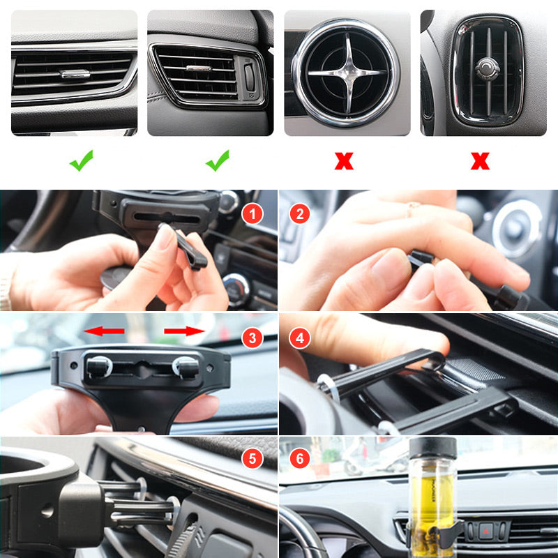 Monitoiminen mukiteline autoon