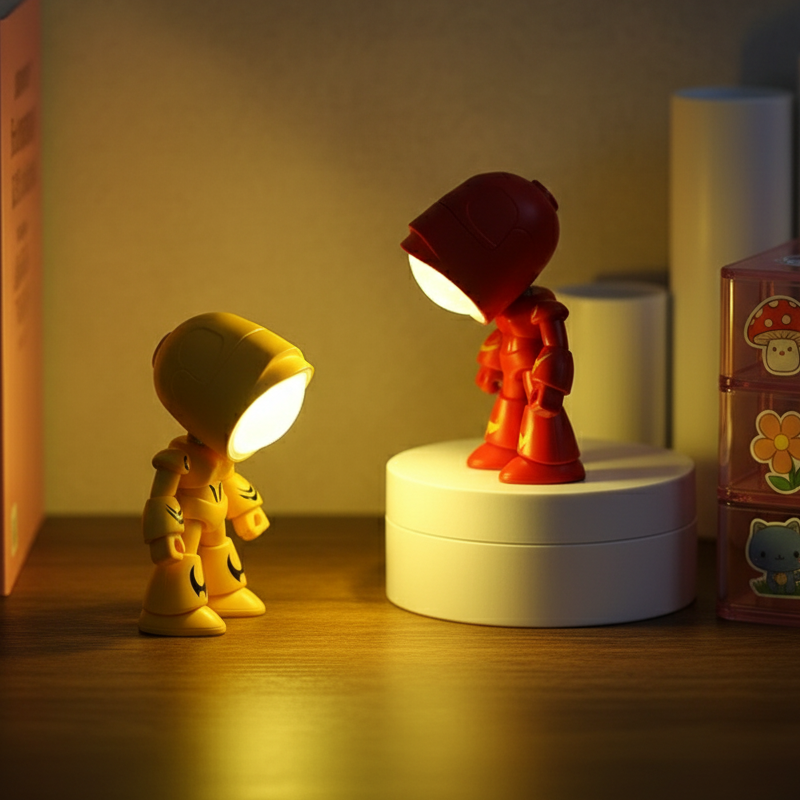 Mini luova robottipöytävalaisin