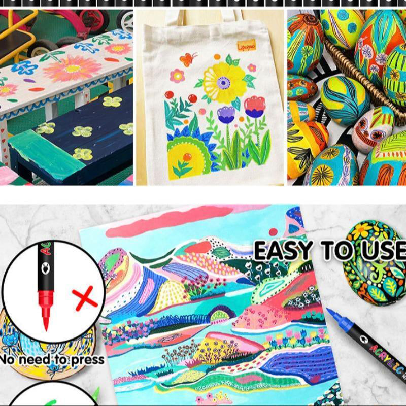 Kaksikärkinen akryylimaalitussi