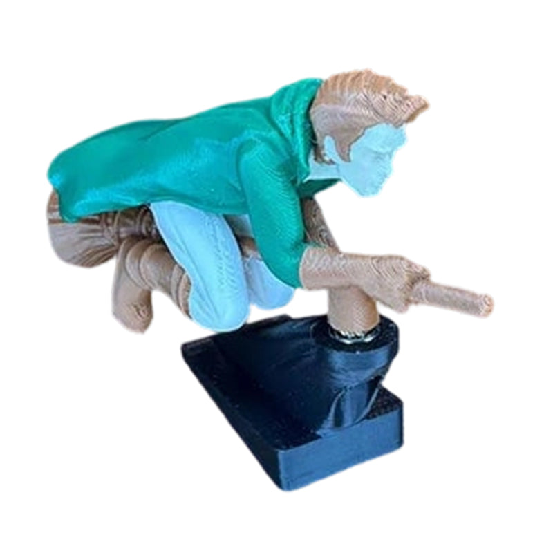 Maaginen luudanvarsikoriste auton kojelaudalle