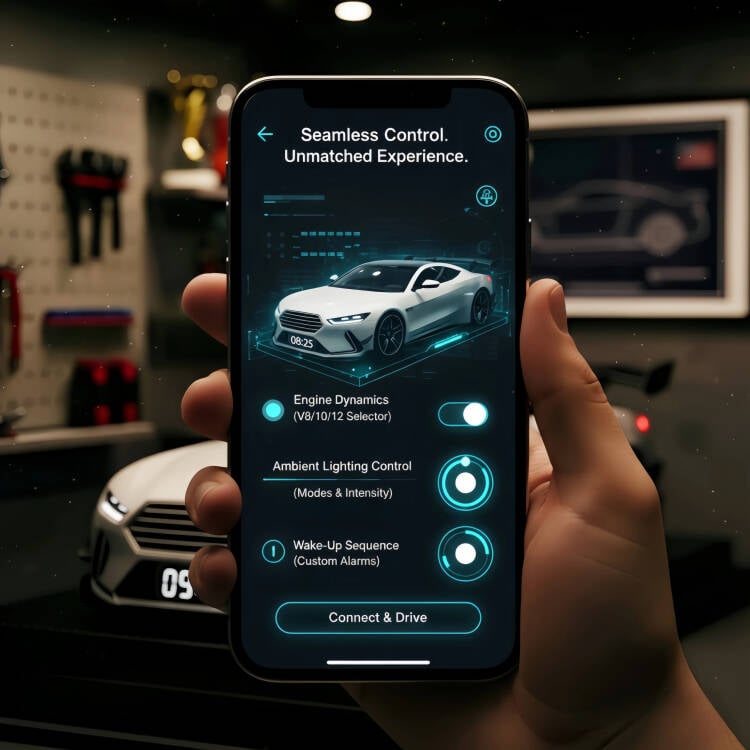 Hyperauton herätyskello – Realistiset ääni- ja valotehosteet