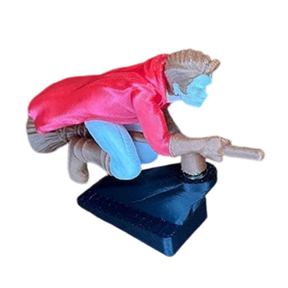 Maaginen luudanvarsikoriste auton kojelaudalle