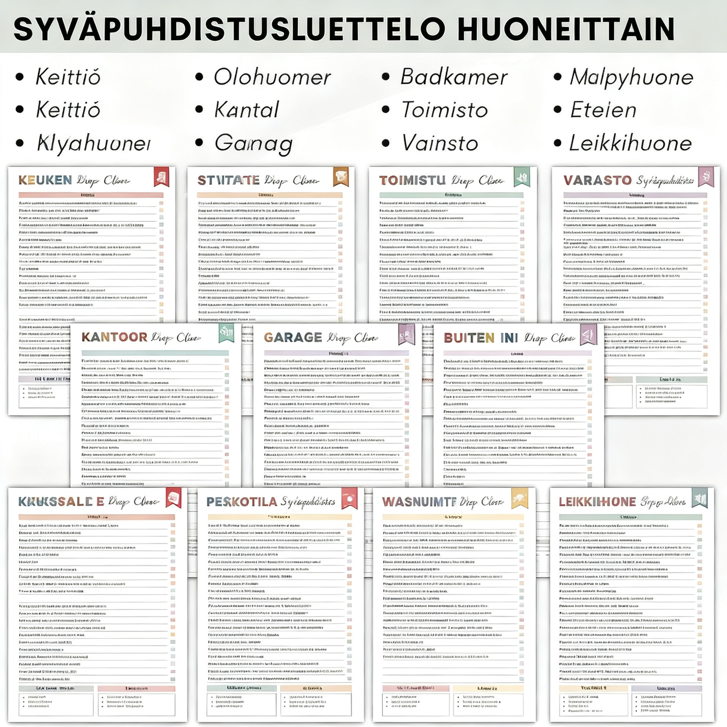 ADHD-siivous- ja organisointityökalupakki