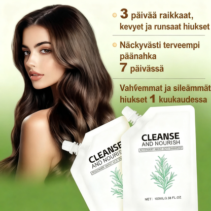 Puhdasta raikkautta antava shampoo kiillon tehostamiseksi