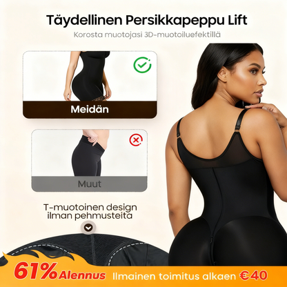 Vatsaa hallitseva pakaralihasten kohottaja vetoketjulla ja haaroilla, fajas colombianas