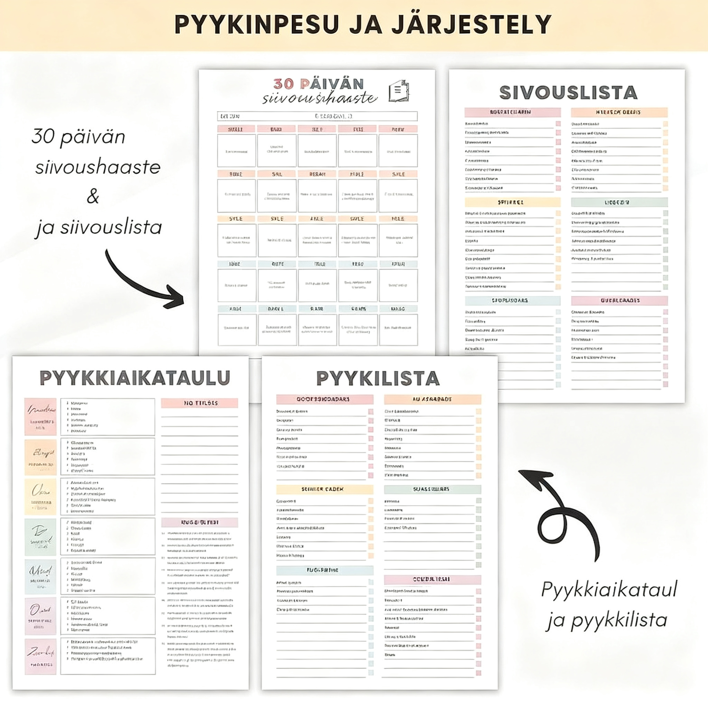 ADHD-siivous- ja organisointityökalupakki