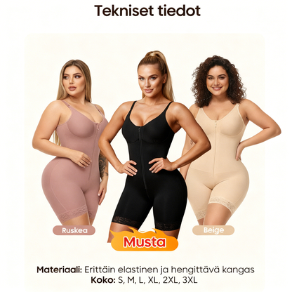 Vatsaa hallitseva pakaralihasten kohottaja vetoketjulla ja haaroilla, fajas colombianas