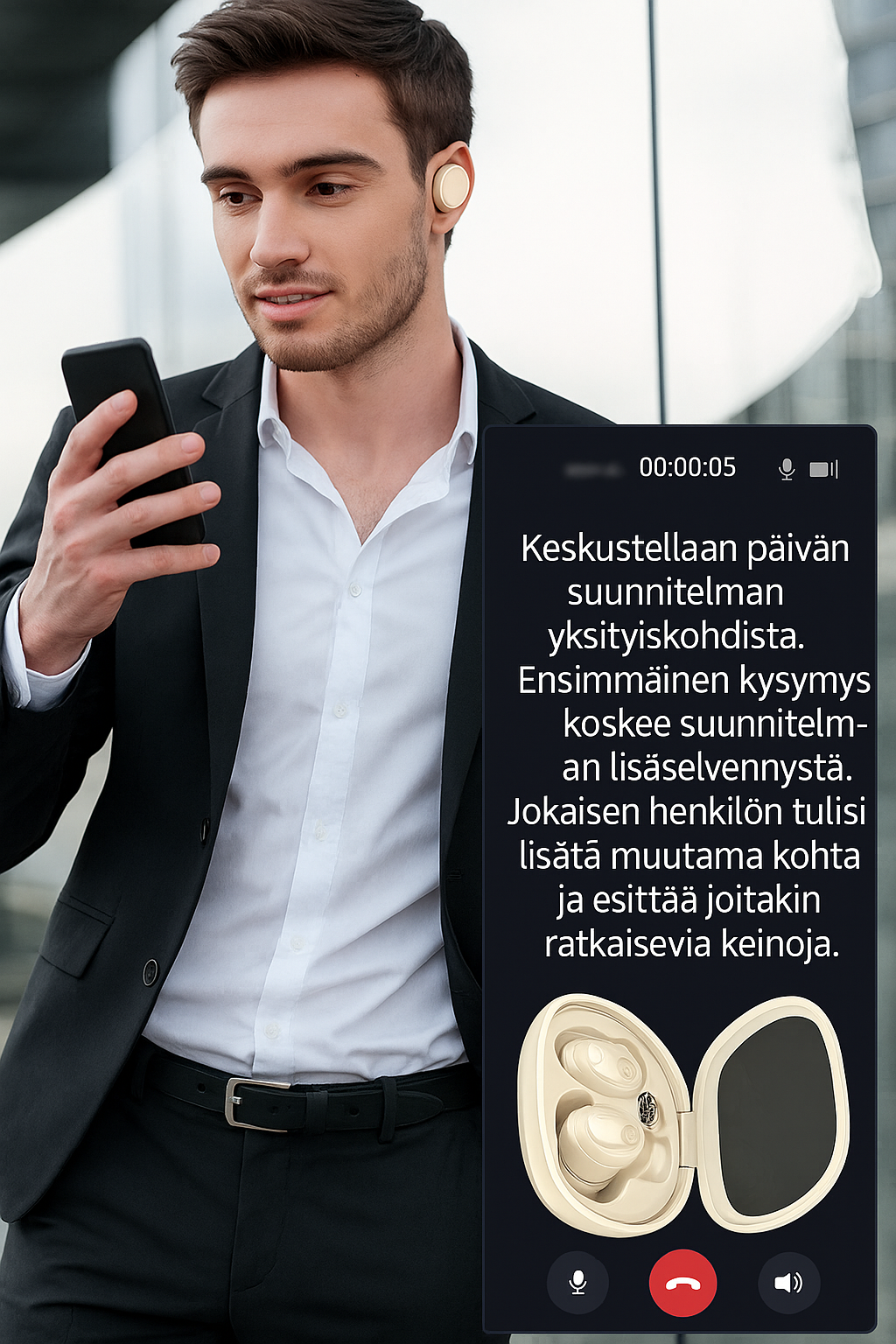 Tekoälyllä toimivat kielenkääntäjänappikuulokkeet (puhuu 75 kieltä reaaliajassa)