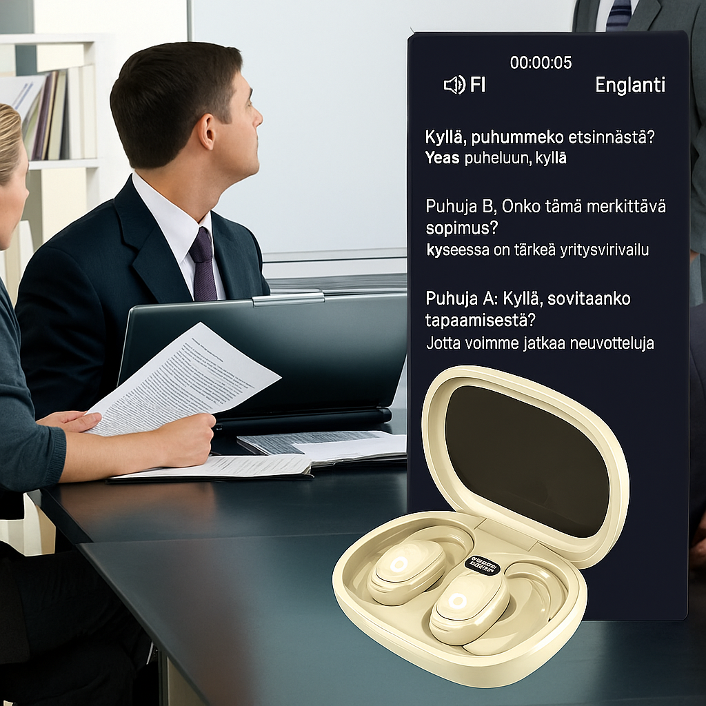 Tekoälyllä toimivat kielenkääntäjänappikuulokkeet (puhuu 75 kieltä reaaliajassa)