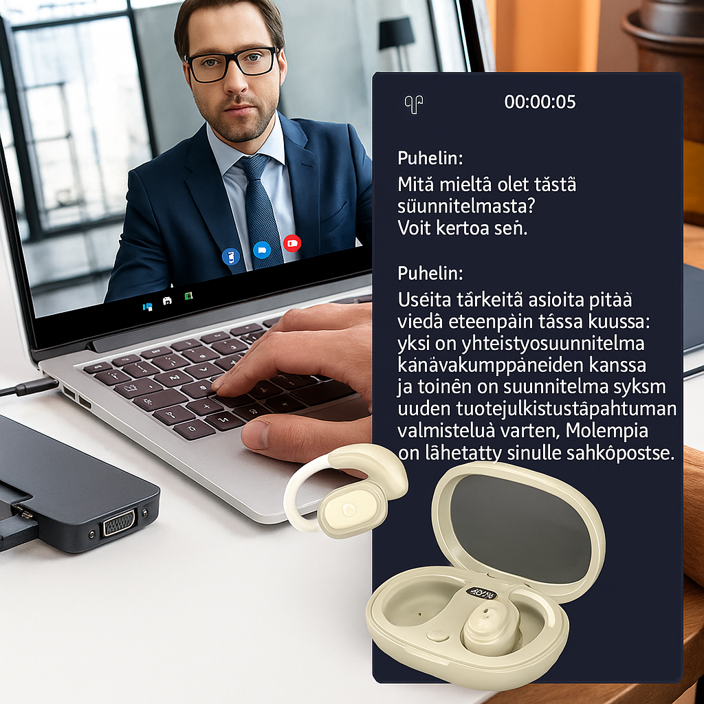Tekoälyllä toimivat kielenkääntäjänappikuulokkeet (puhuu 75 kieltä reaaliajassa)
