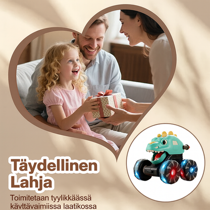 Paina ja mene -dinosaurusleluauto valoilla