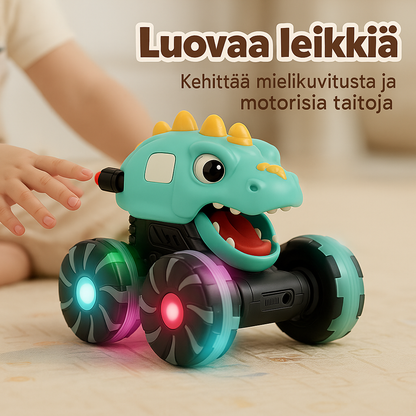 Paina ja mene -dinosaurusleluauto valoilla