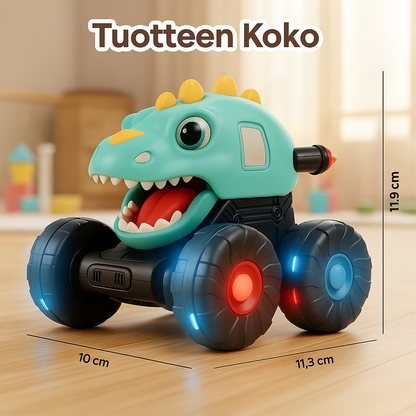 Paina ja mene -dinosaurusleluauto valoilla
