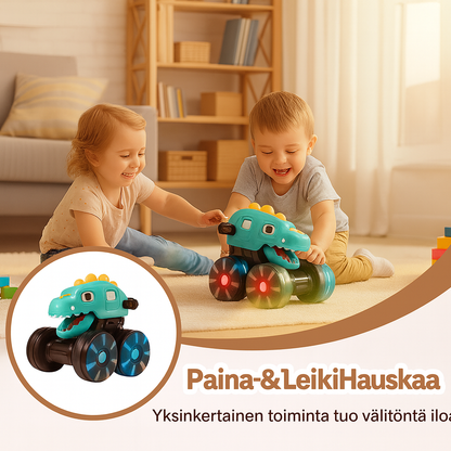 Paina ja mene -dinosaurusleluauto valoilla