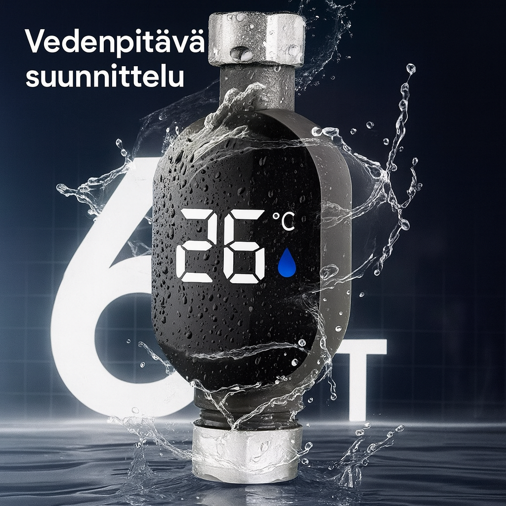 Älykäs suihkun lämpötilanäyttö