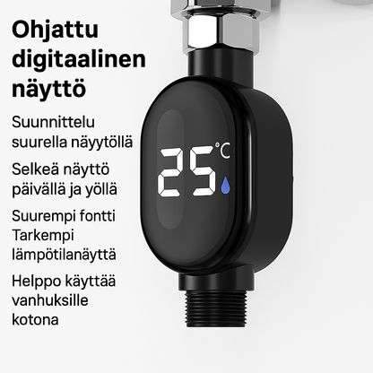 Älykäs suihkun lämpötilanäyttö