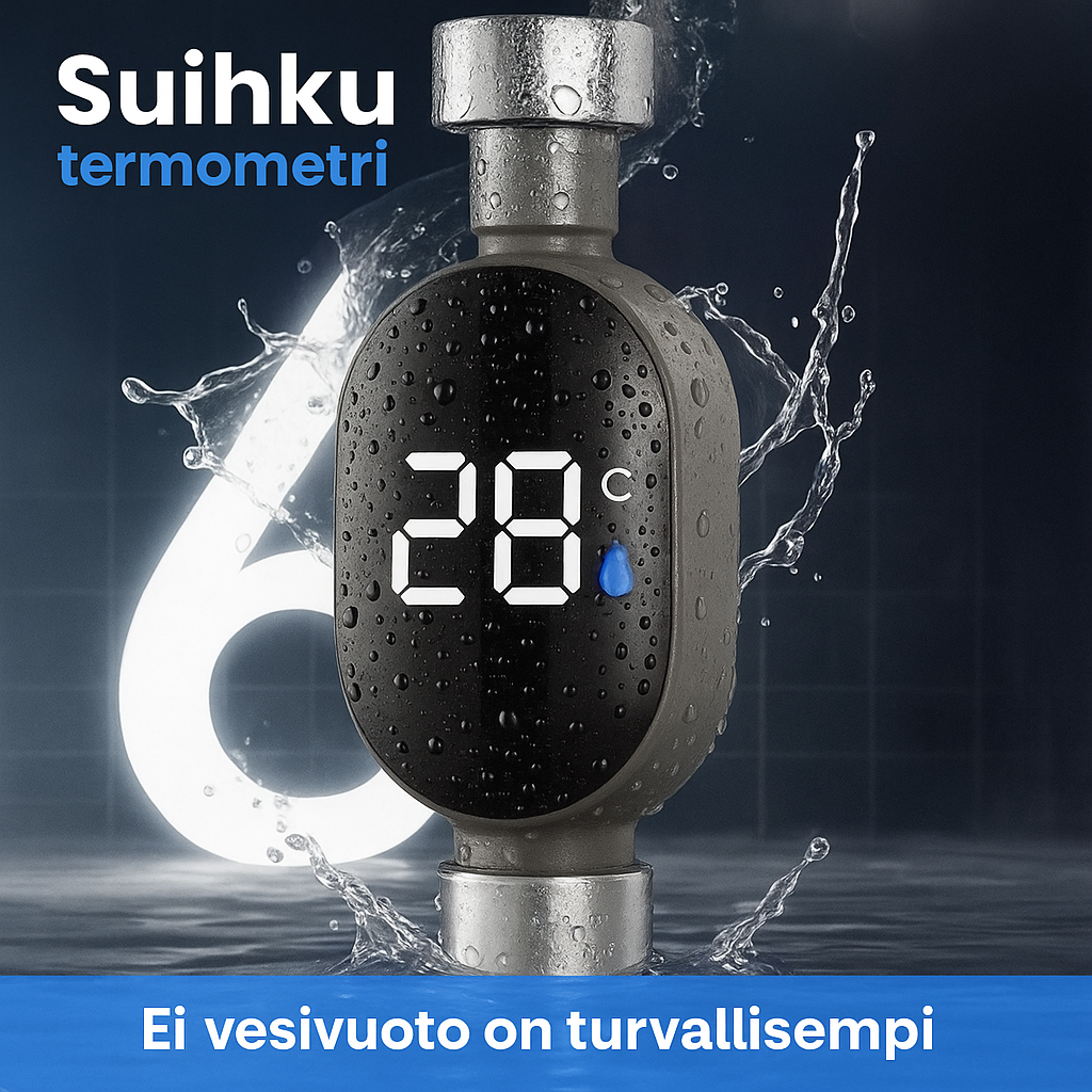 Älykäs suihkun lämpötilanäyttö