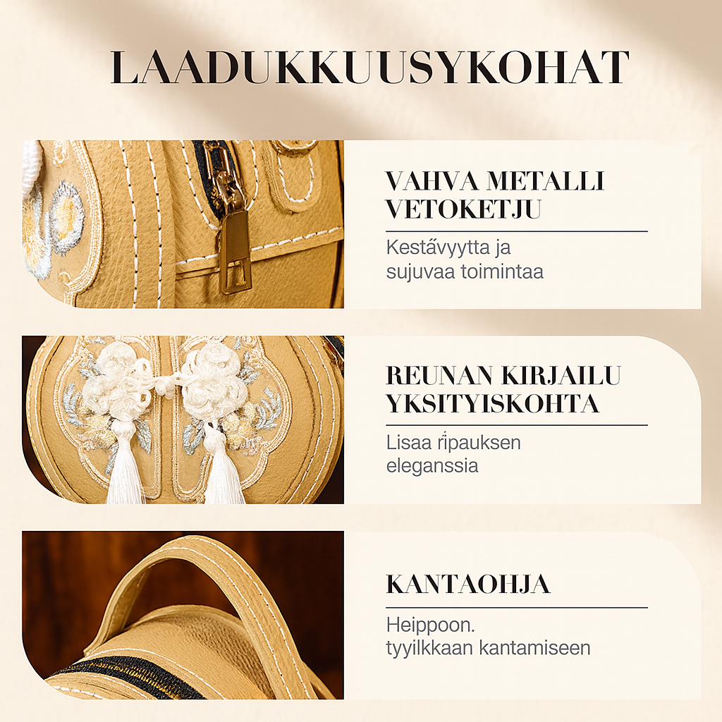 Luova tee-se-itse-olkalaukkusetti