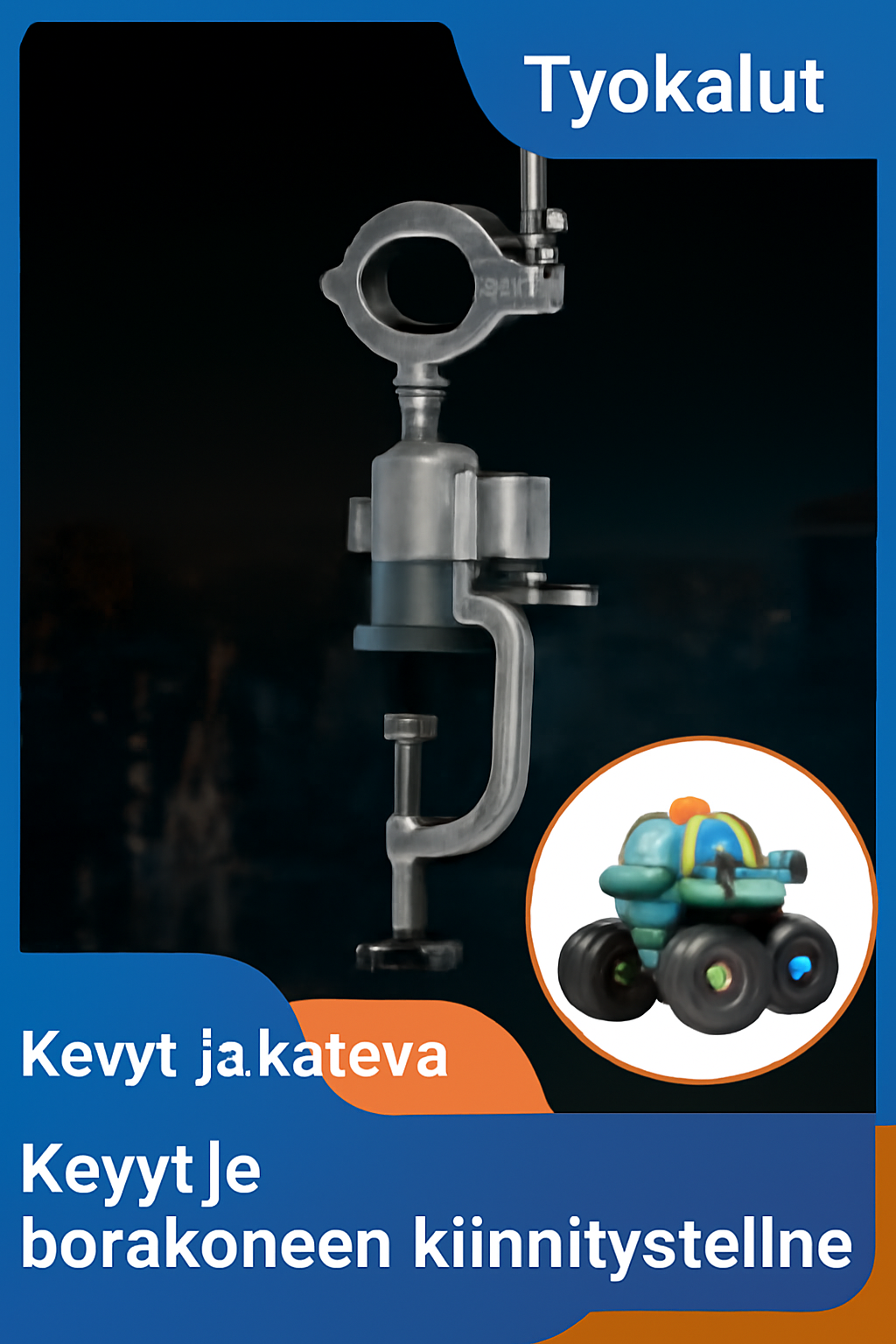 Pyörivä kiinnityspuristin sähköhiomakoneille