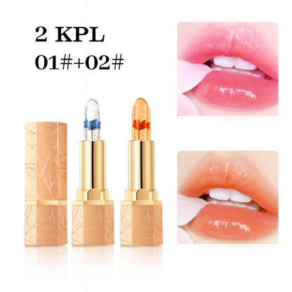 Kristallikukan lämpötilan väriä vaihtava hyytelöhuulipuna