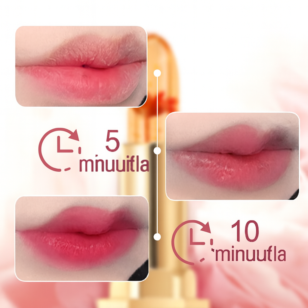 Kristallikukan lämpötilan väriä vaihtava hyytelöhuulipuna