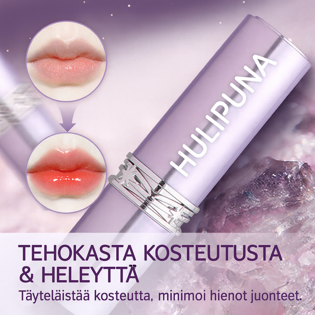 Pitkäkestoinen, vedenpitävä kosteuttava huulipuna