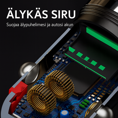 Kompakti 2-porttinen pikalaturi liikkeelläoloon