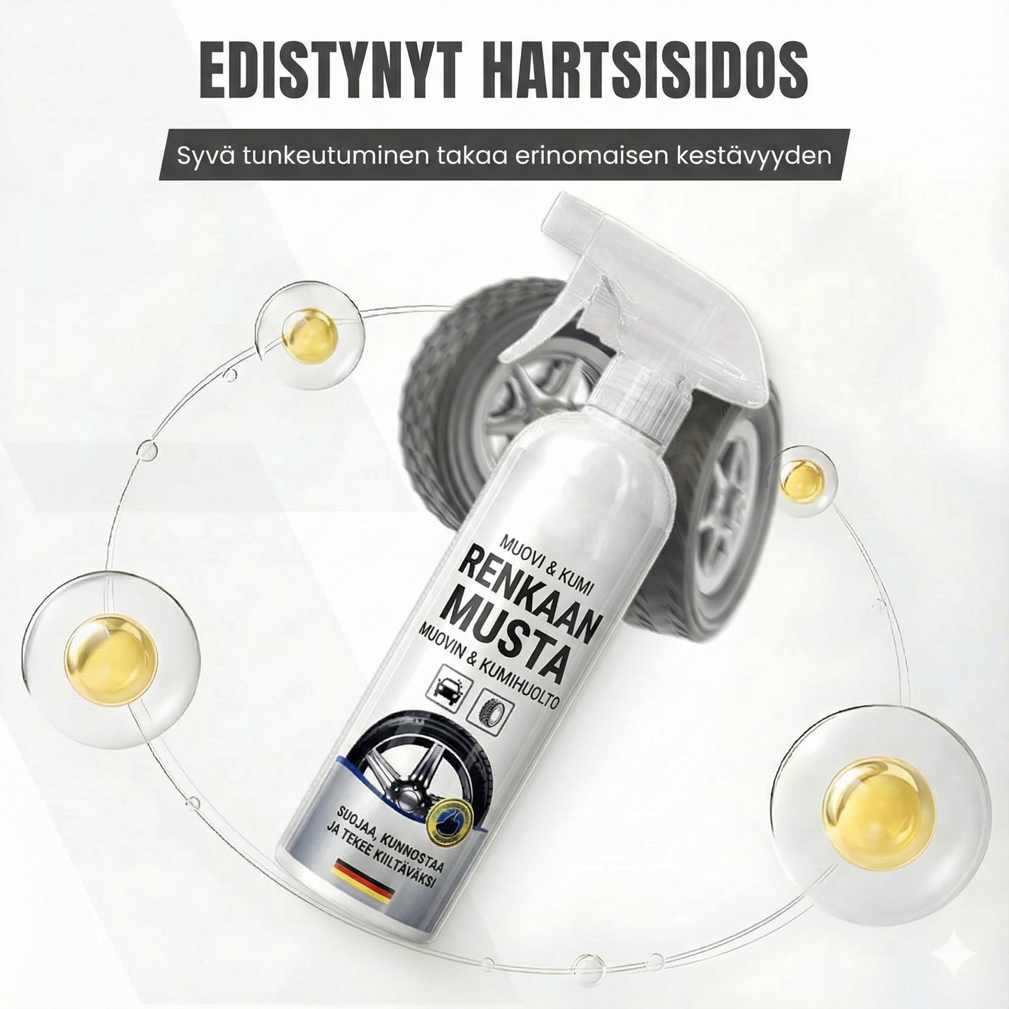 Muovin ja kumin entisöintisuihke