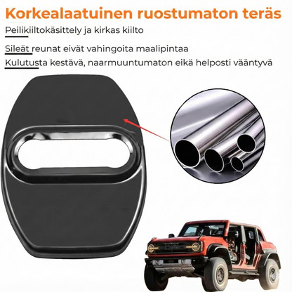 Auton oven salvan metalliset suojat (4 kpl)