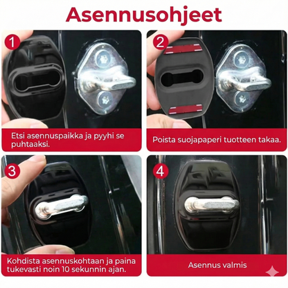 Auton oven salvan metalliset suojat (4 kpl)