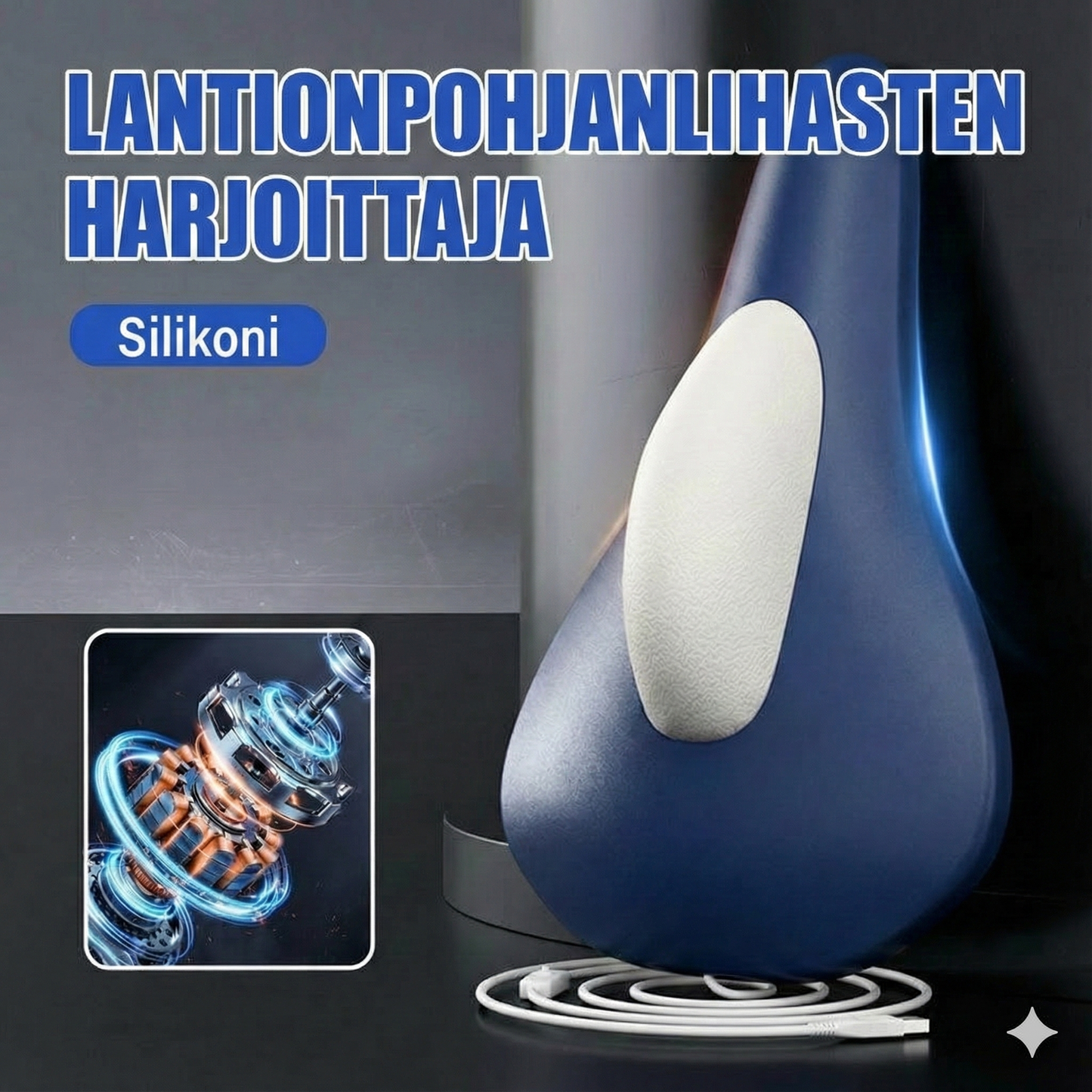 Silikoninen lantionpohjan lihasten harjoituslaite