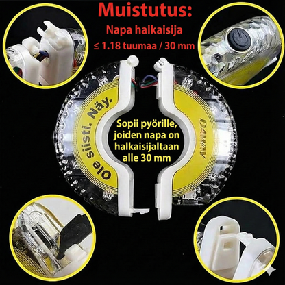 LED-pyörännavan valaistus yöajoon