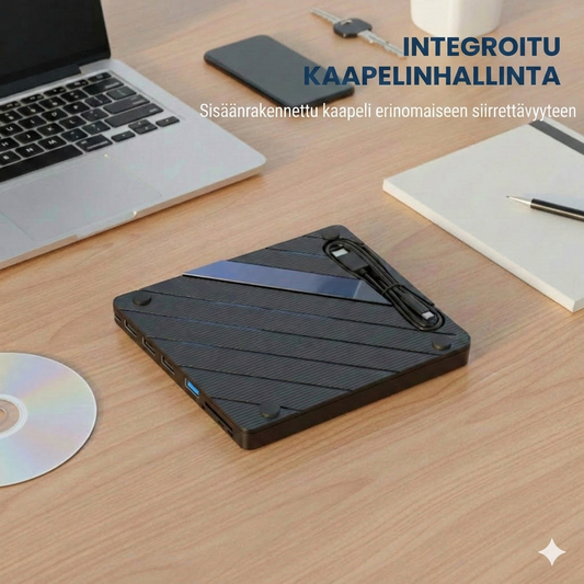 Ulkoinen CD/DVD-asema kannettavalle tietokoneelle