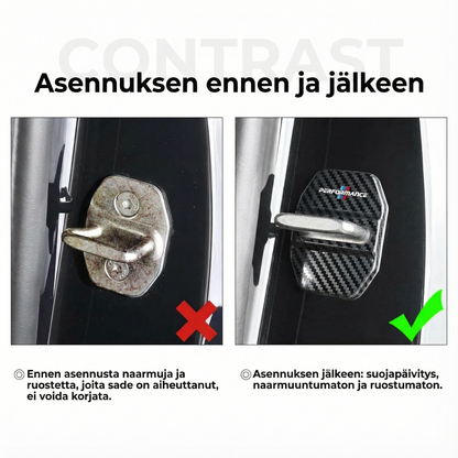 Auton oven salvan metalliset suojat (4 kpl)