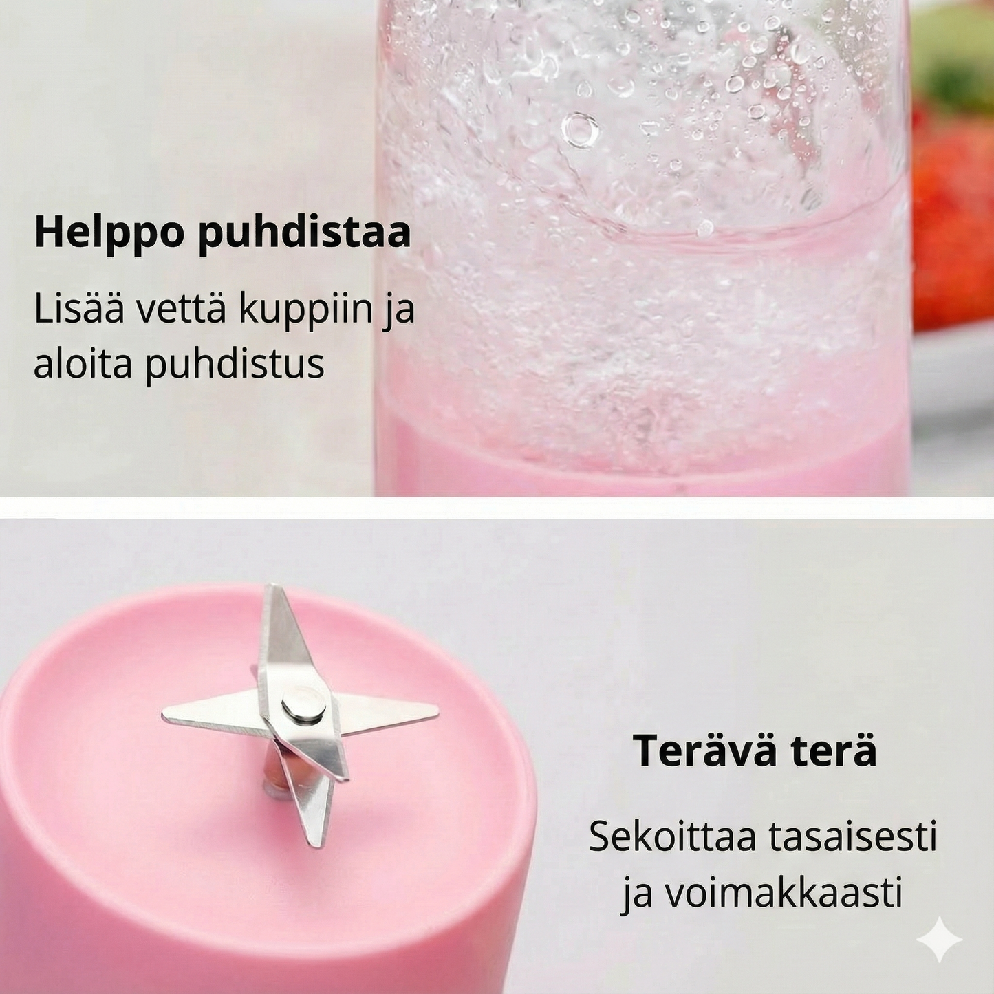 Kannettava tehosekoitin tuoreen suolan valmistukseen