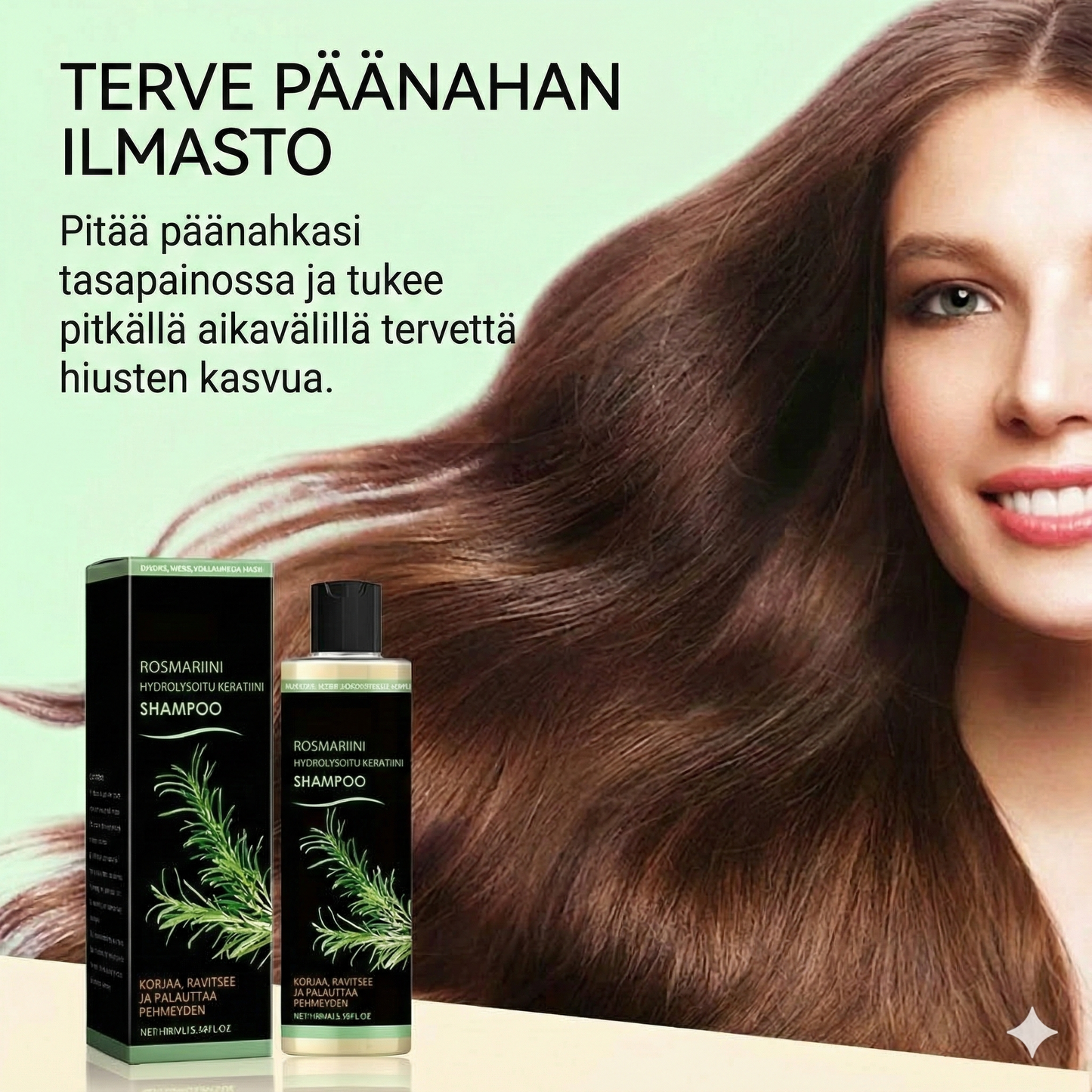 Rosmariinihydrolysoitu keratiini-shampoo