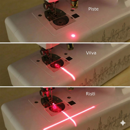 Magneettinen asemointipeittolamppu ompelukoneeseen