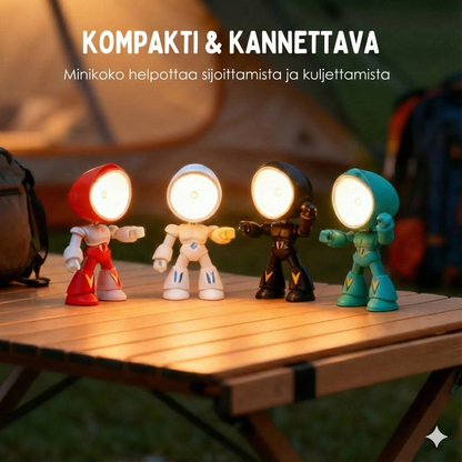 Mini luova robottipöytävalaisin
