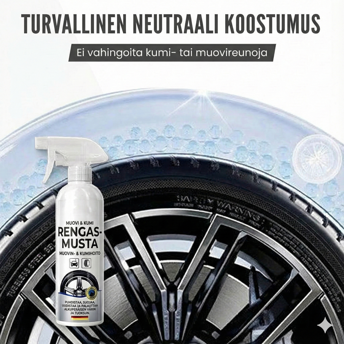 Muovin ja kumin entisöintisuihke