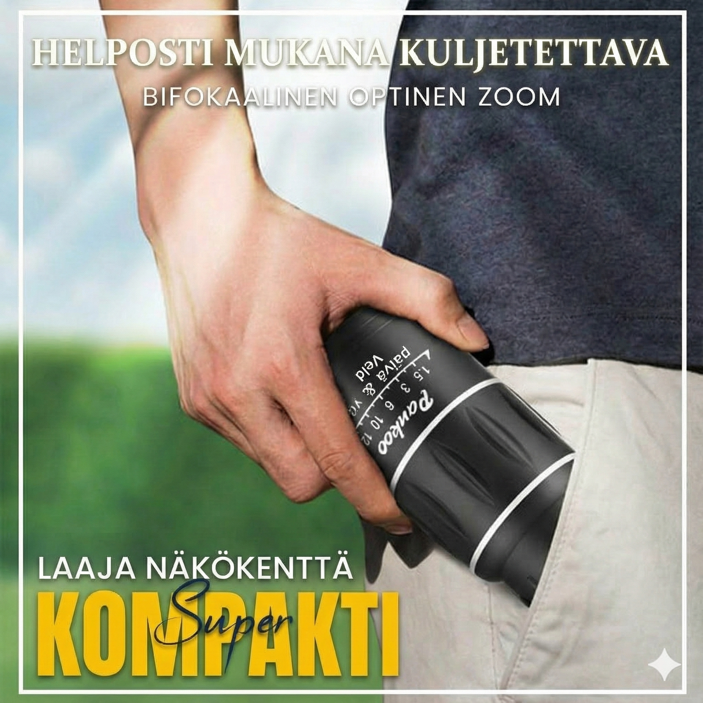 16x52 Monokulaarinen kaksoisoptinen zoom-teleskooppi