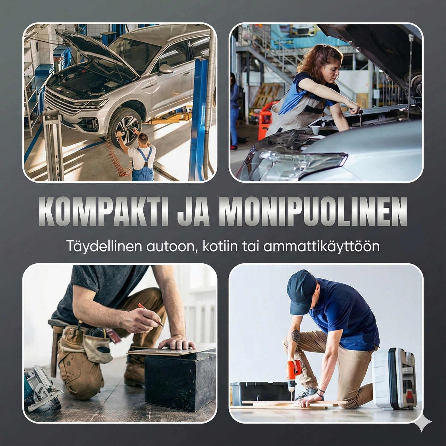 Monitoiminen säädettävä jakoavain autoille