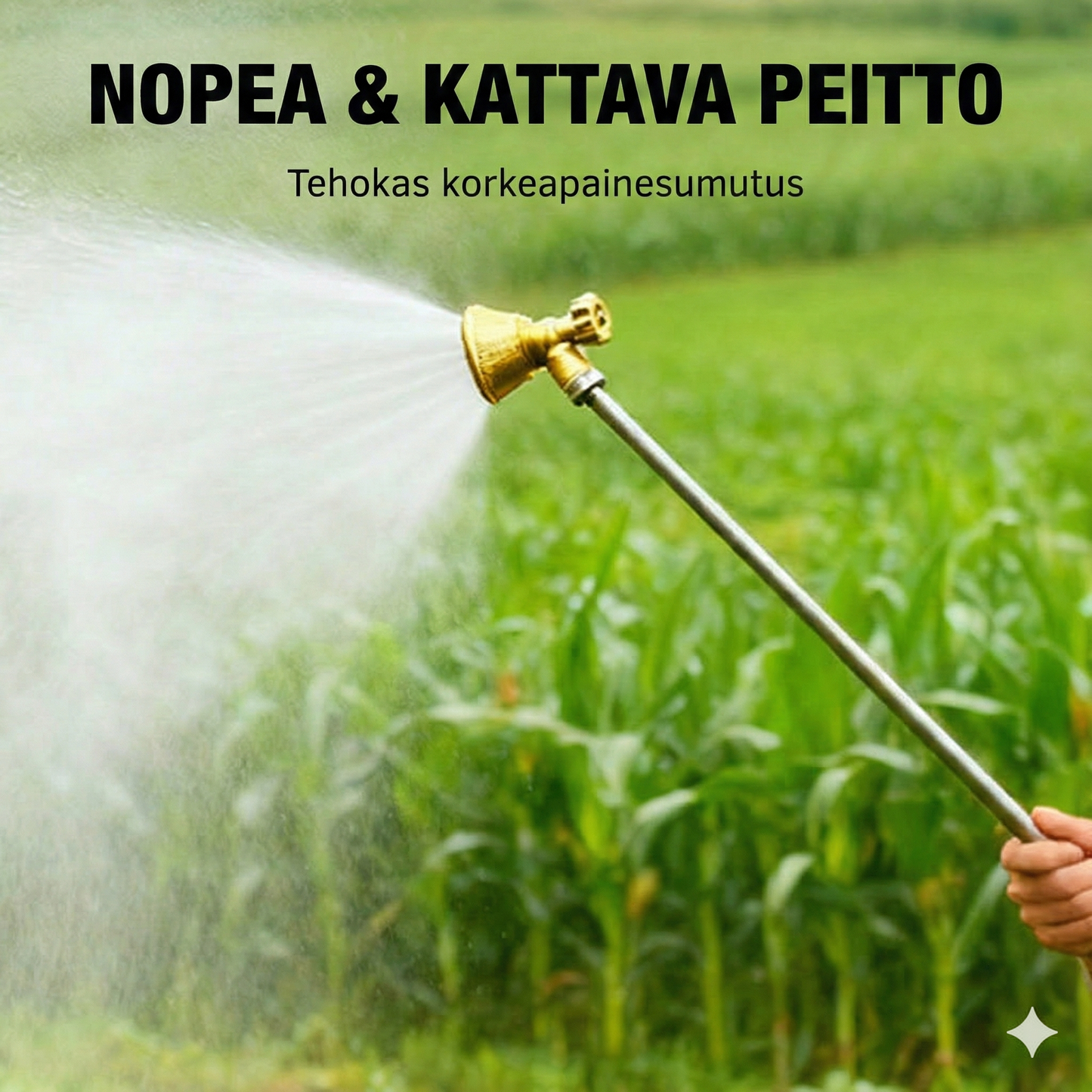 Säädettävä messinkisuutin maatalousruiskulle