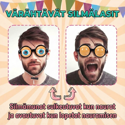 Hauskat lasit, joissa on silmäniskumekanismi