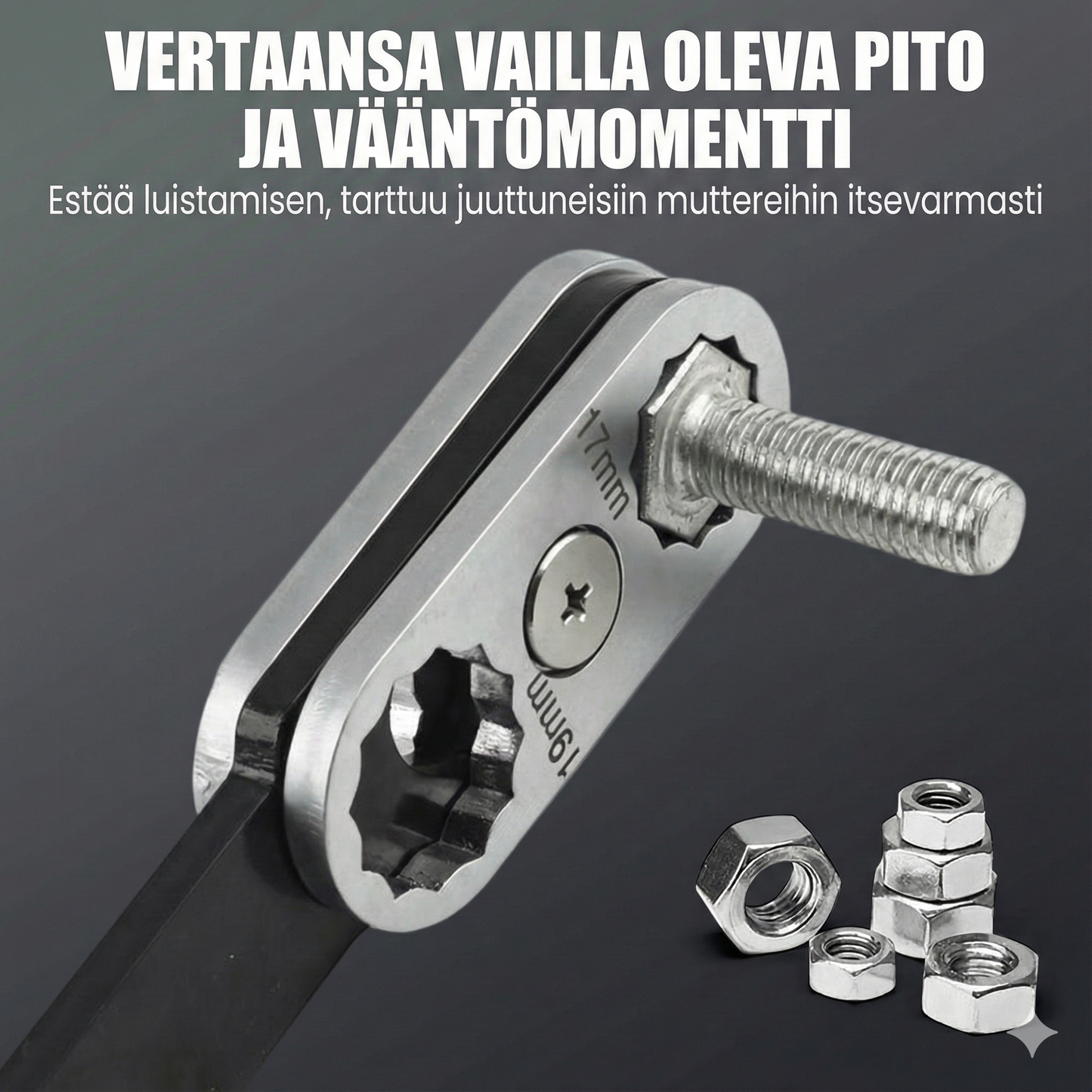 Monitoiminen säädettävä jakoavain autoille