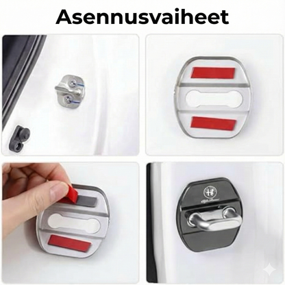 Auton oven salvan metalliset suojat (4 kpl)